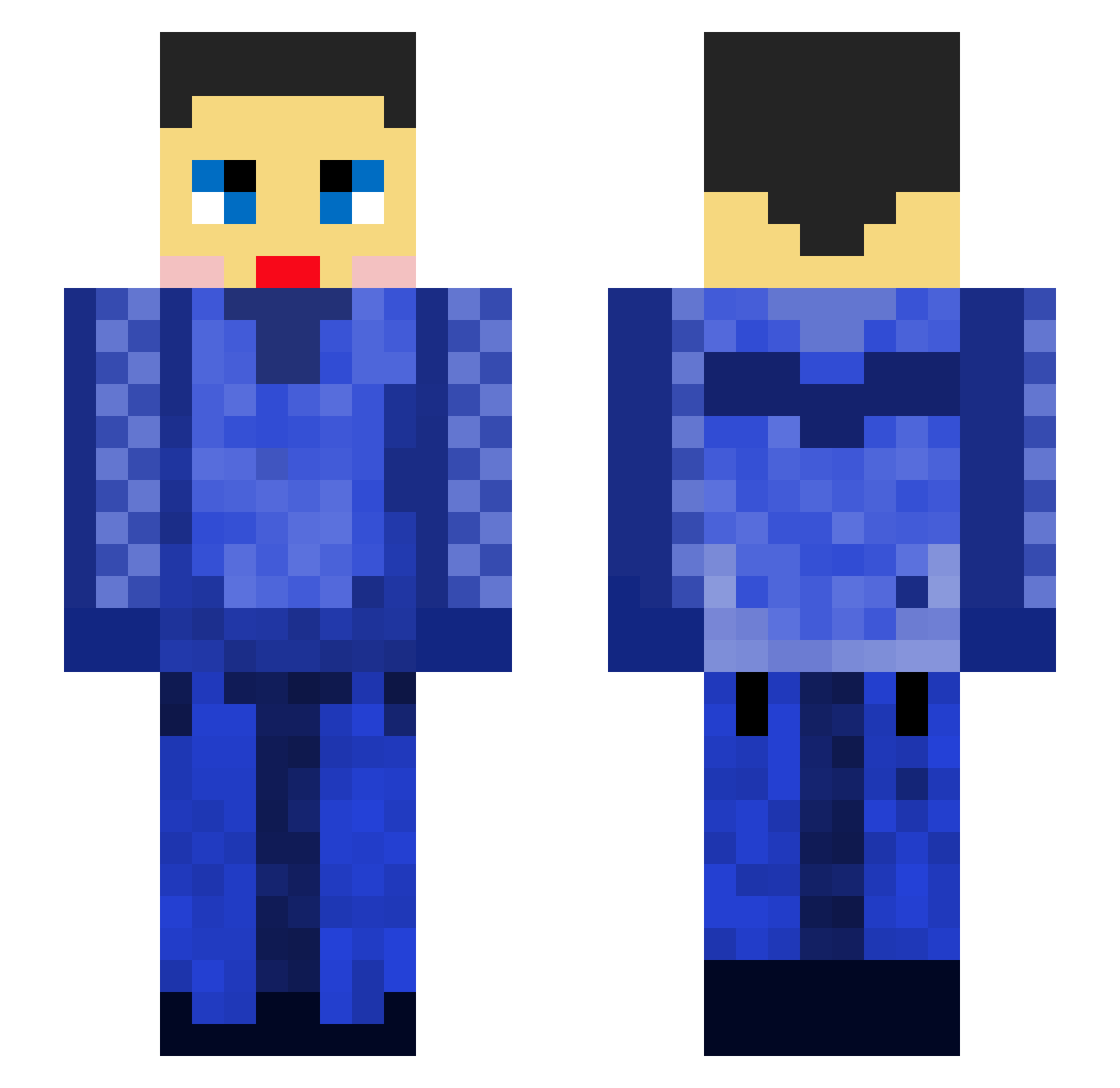 juneseong Minecraft skin, front and back view