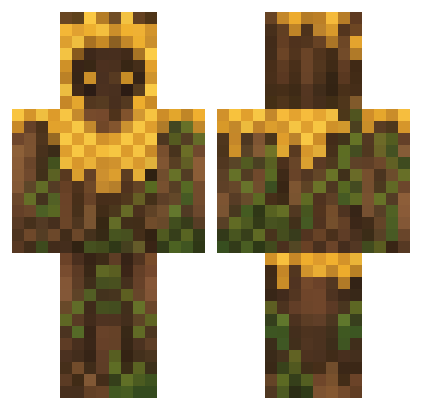 SunnyTees Minecraft skin, front and back view