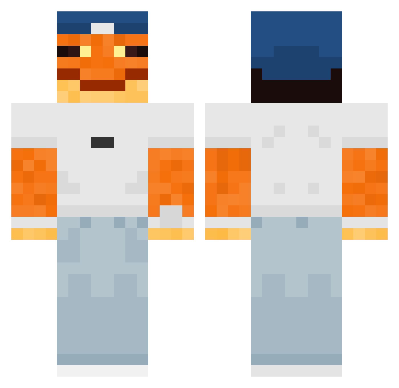 Martelii Minecraft skin, front and back view