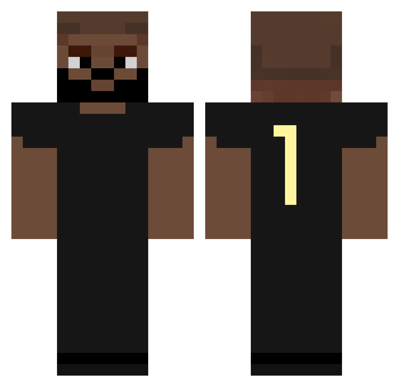 eddlewisr Minecraft skin, front and back view