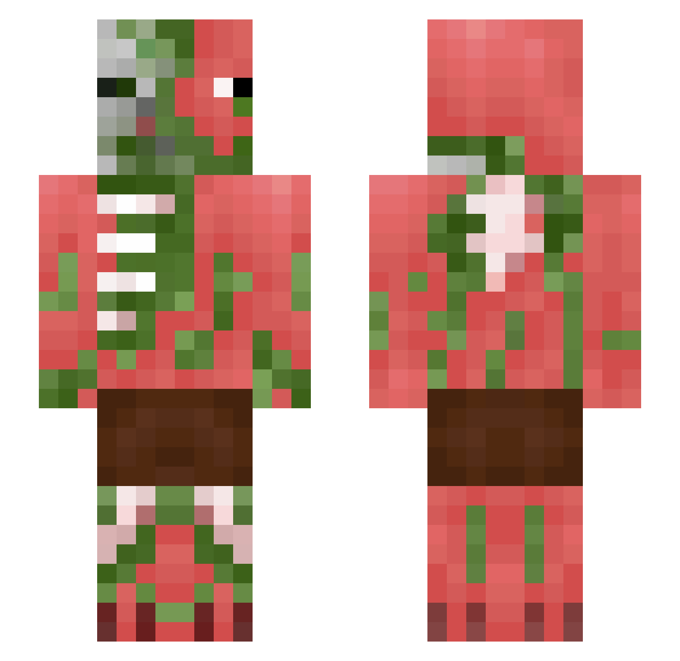 DarkKillerGR Minecraft skin, front and back view