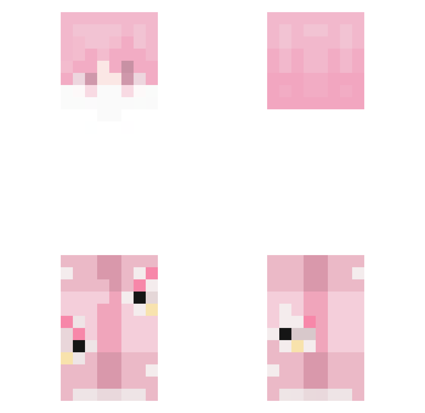 Uhler Minecraft skin, front and back view