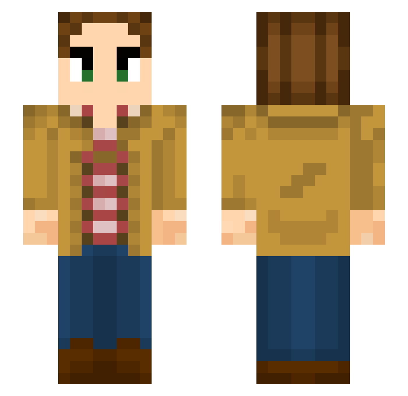TheLastSubnet Minecraft skin, front and back view