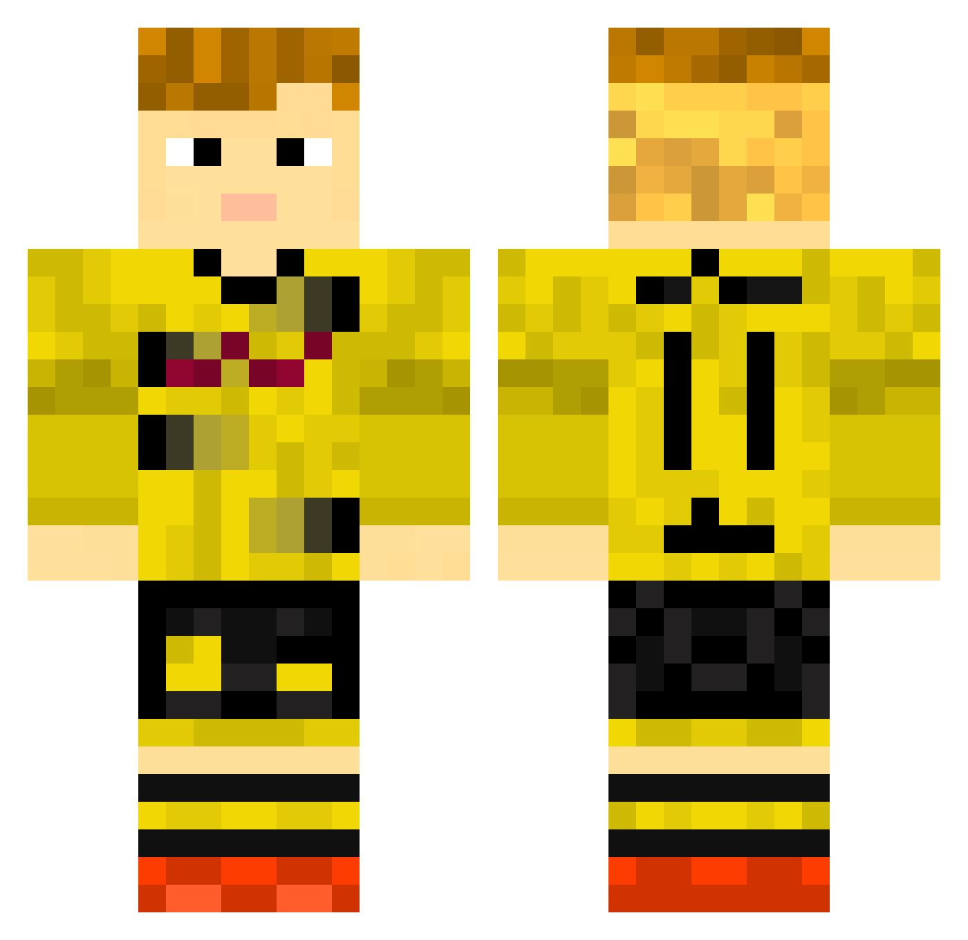 Evonik1909 Minecraft skin, front and back view