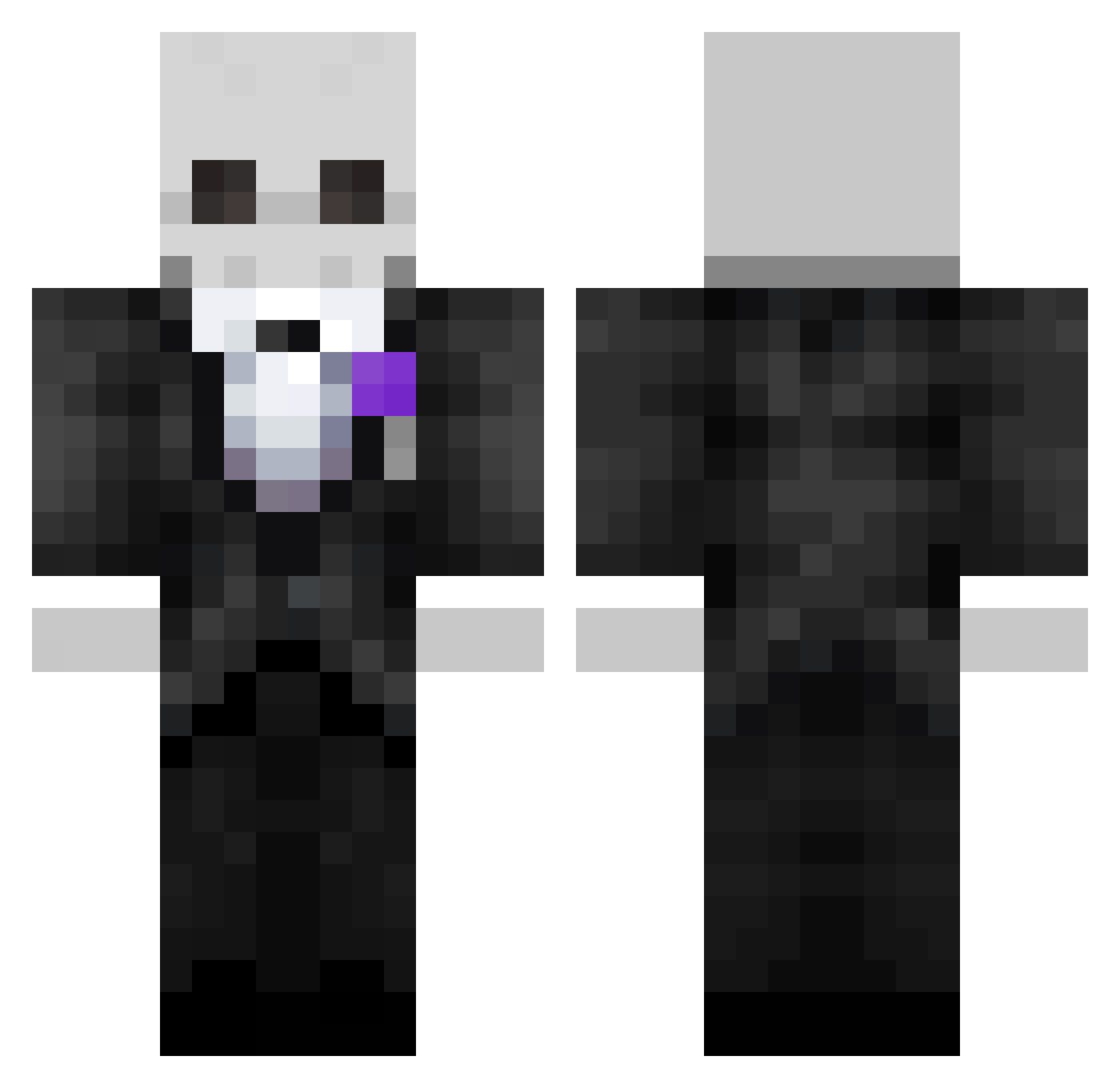 UrHotUncle Minecraft skin, front and back view
