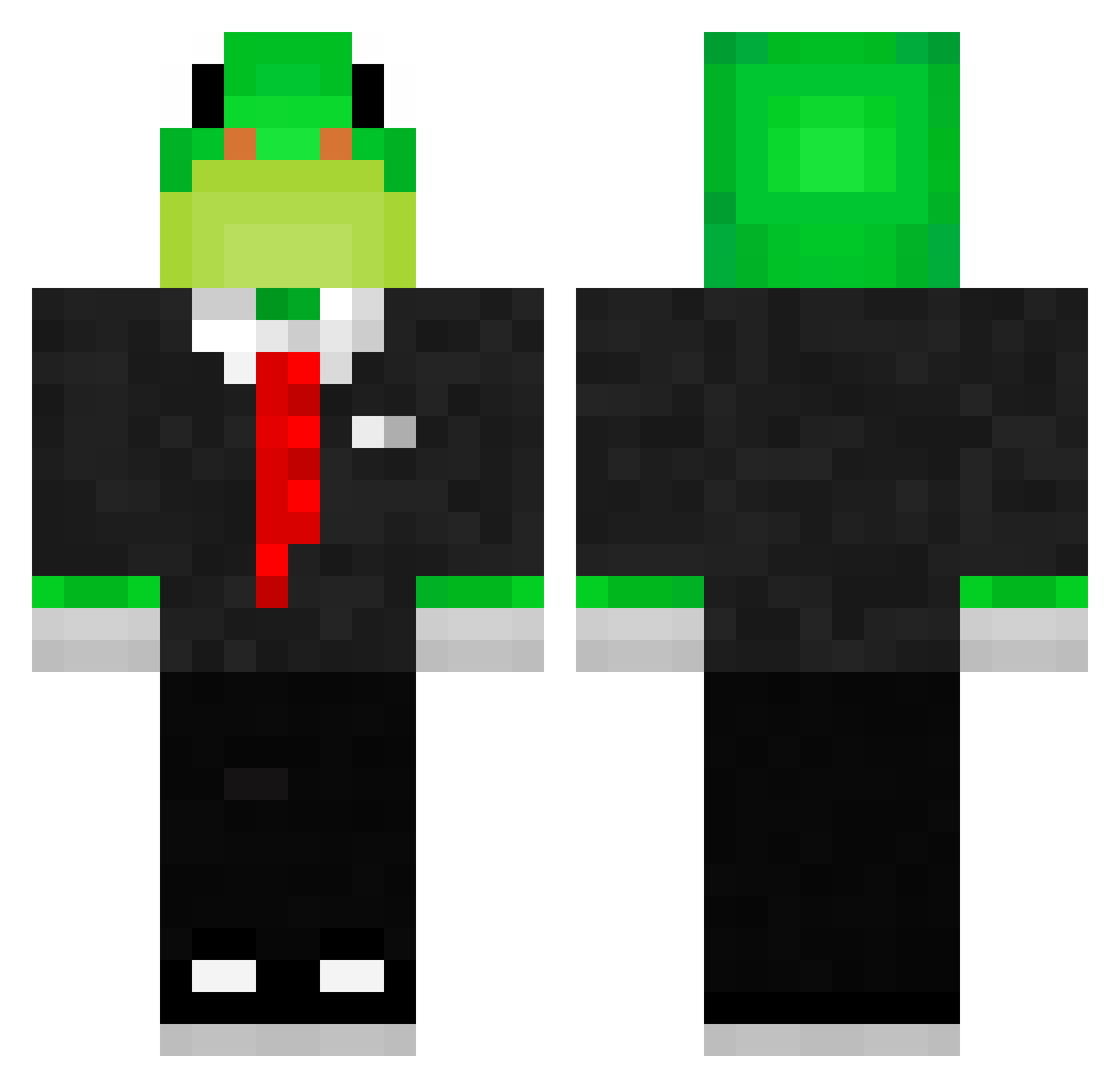 Shap1c Minecraft skin, front and back view