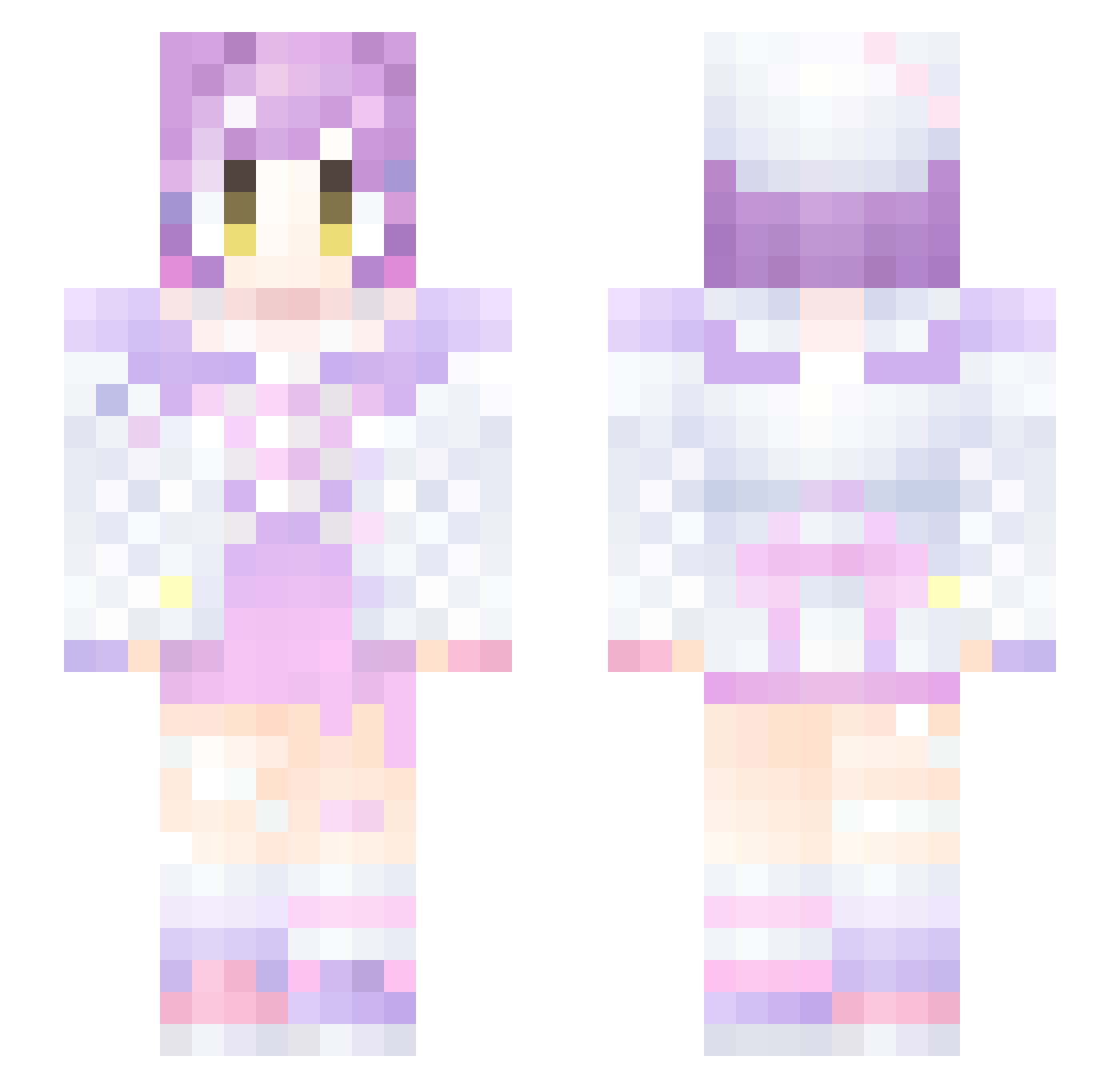 shinomiya67 Minecraft skin, front and back view