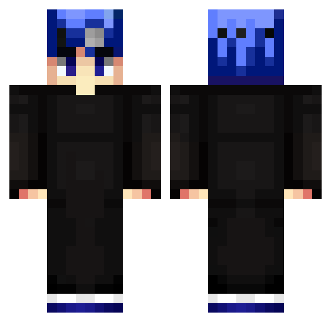 xMixelPvP Minecraft skin, front and back view