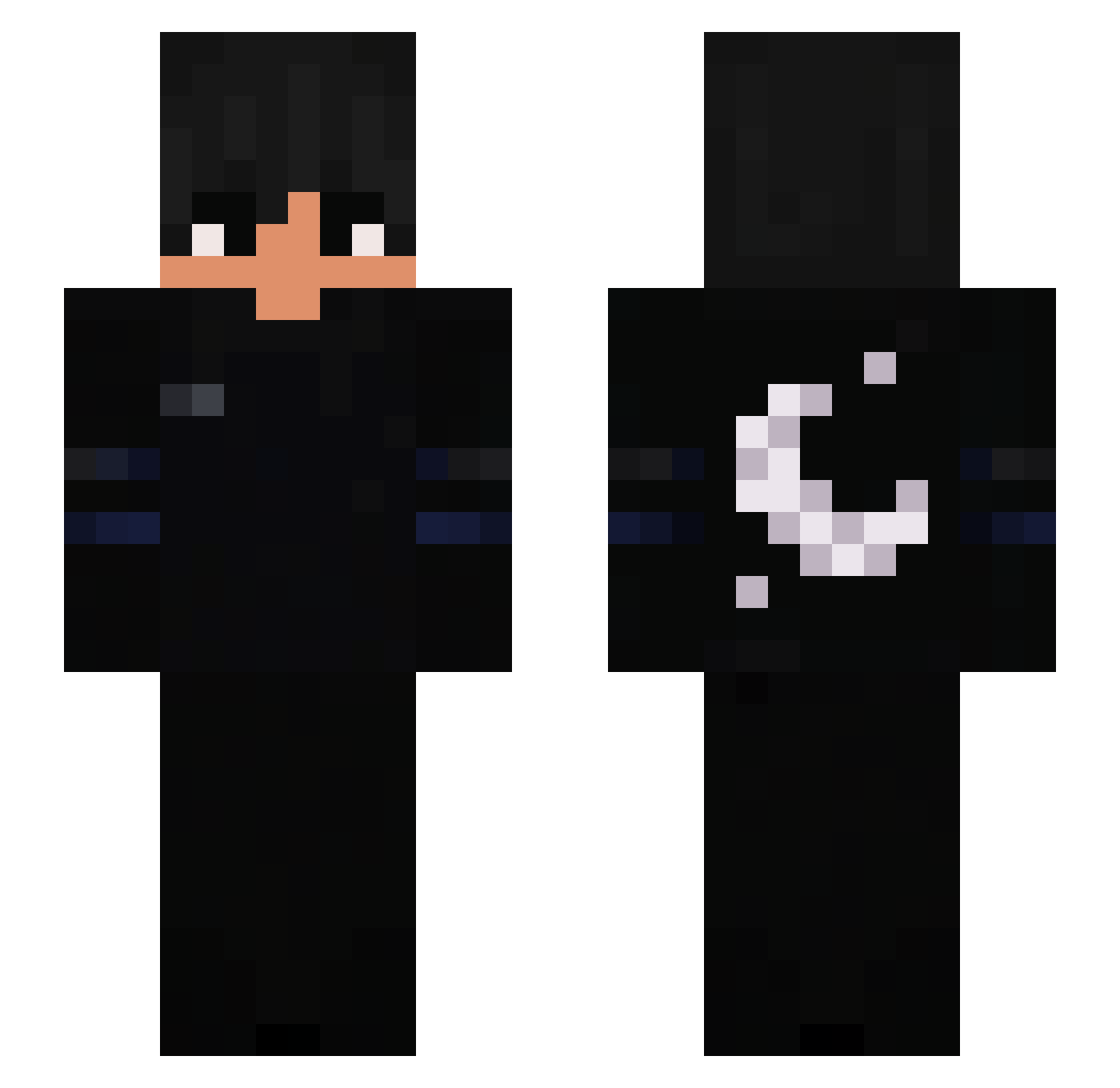 Nan0z_ Minecraft skin, front and back view