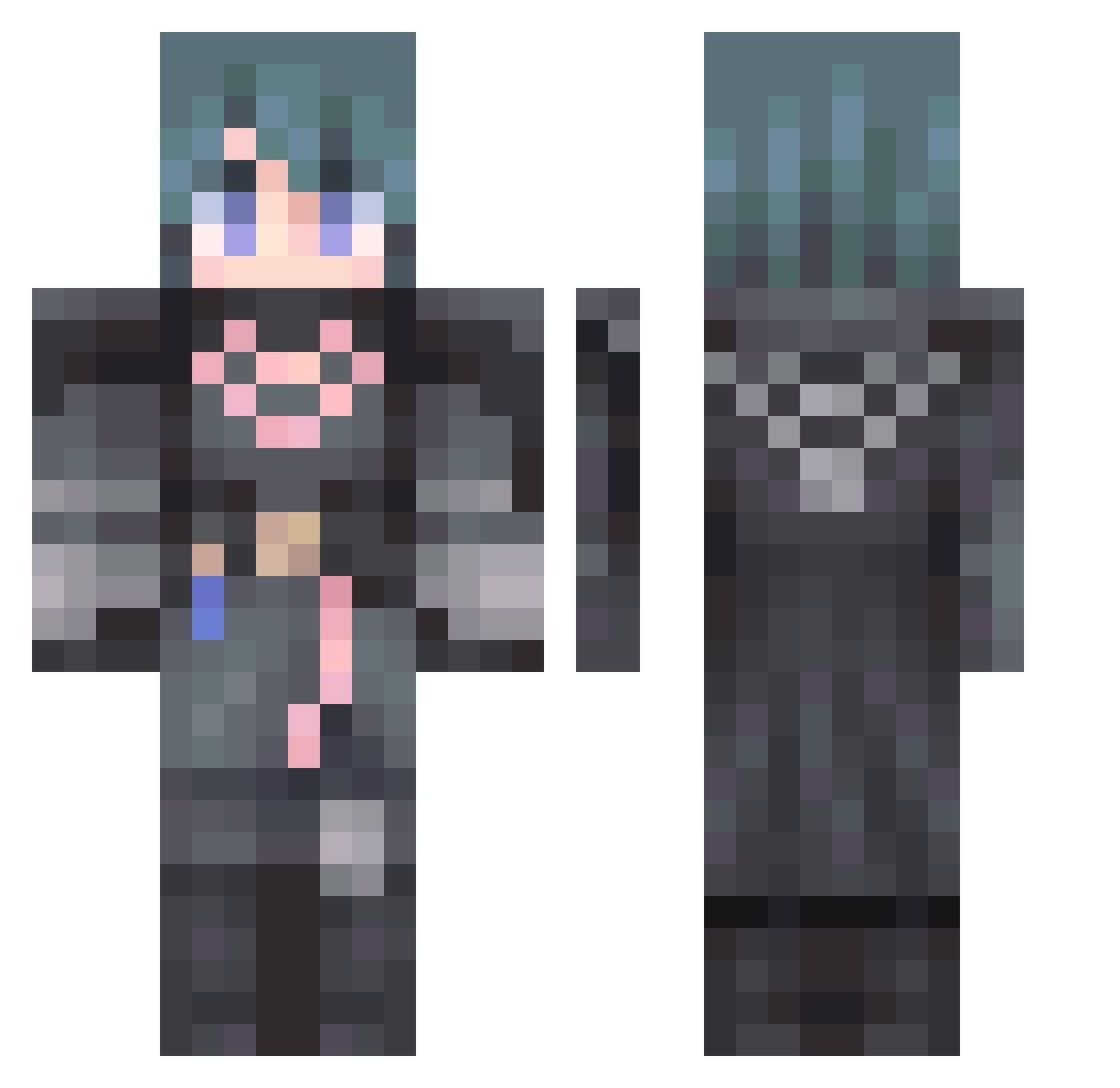 iiCooXie Minecraft skin, front and back view