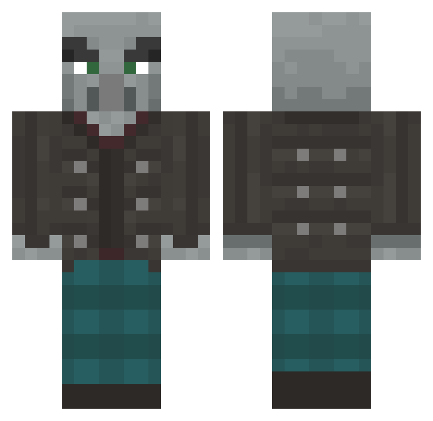LLB_Hons Minecraft skin, front and back view