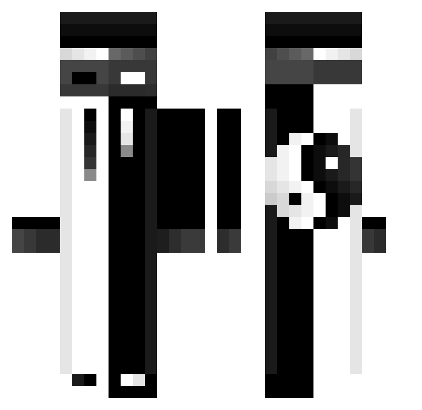 kDevlan Minecraft skin, front and back view