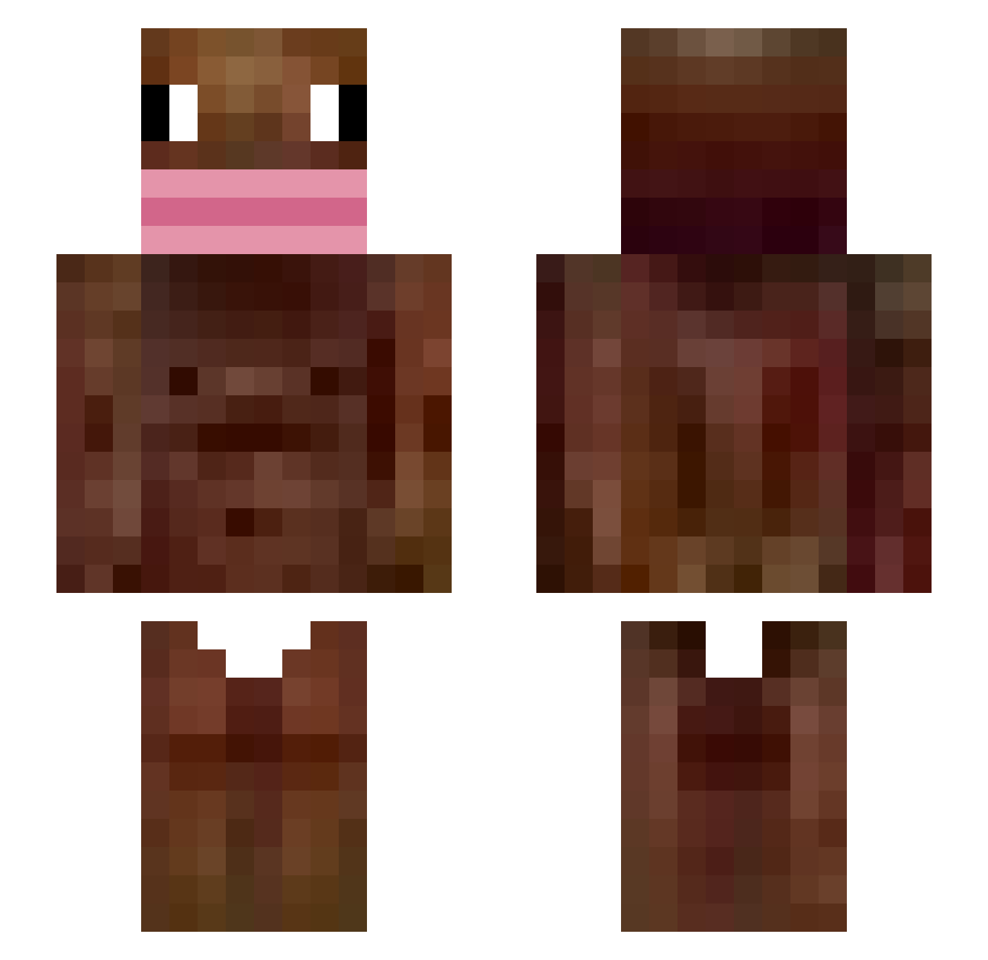 voidzlmaoo Minecraft skin, front and back view