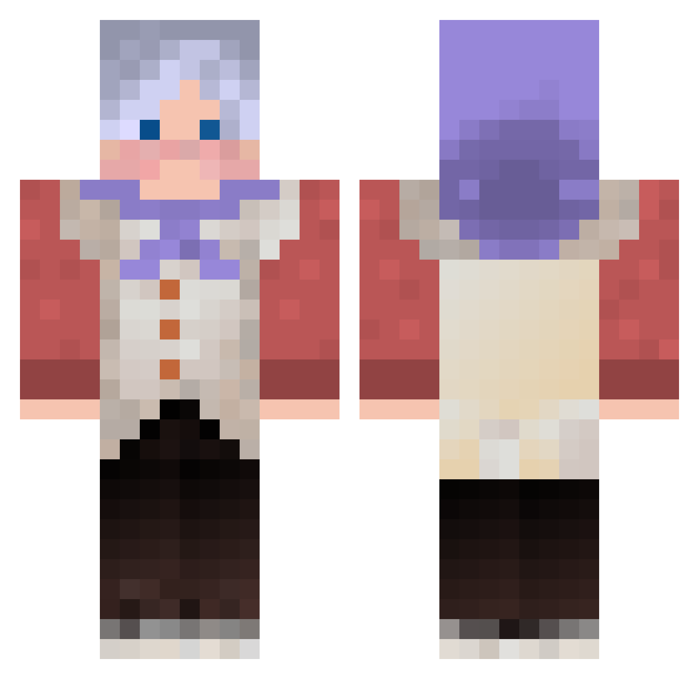 dipsy07 Minecraft skin, front and back view