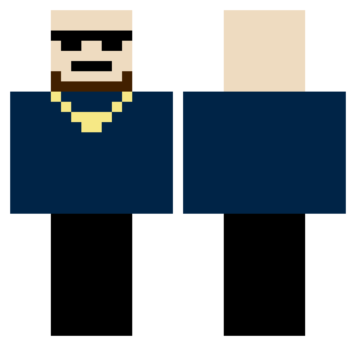 silorak0 Minecraft skin, front and back view