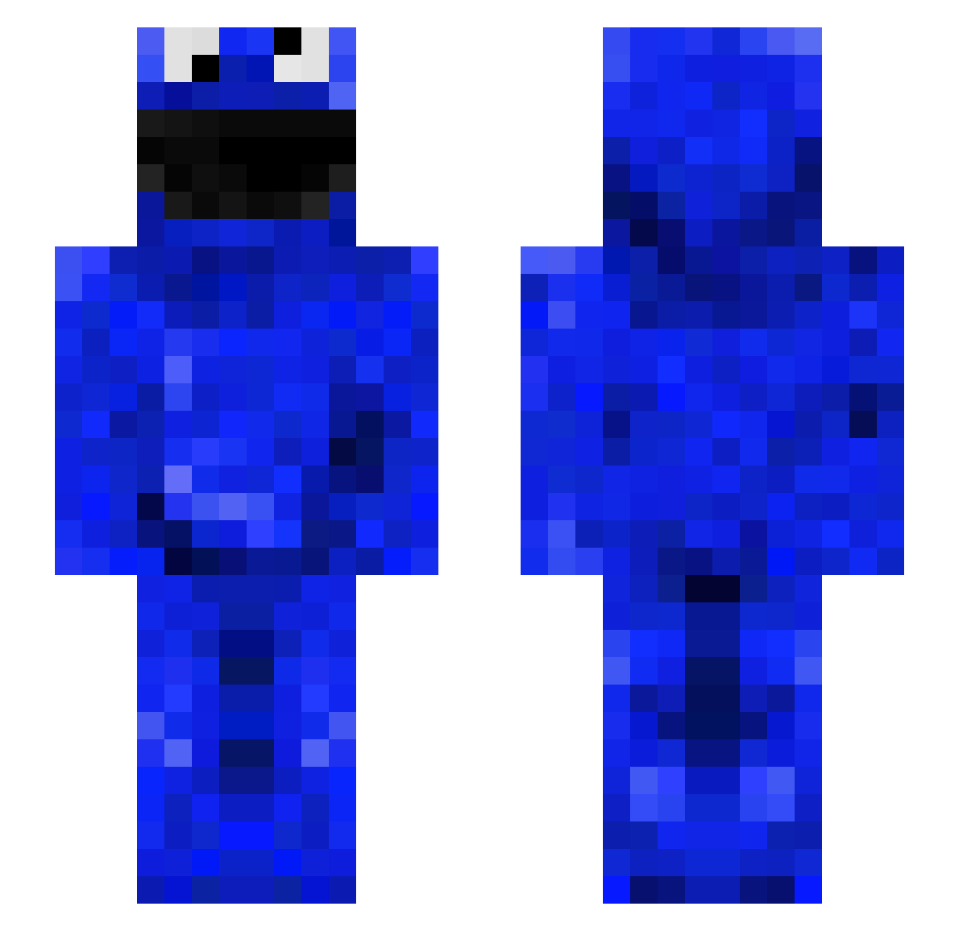 dxc Minecraft skin, front and back view