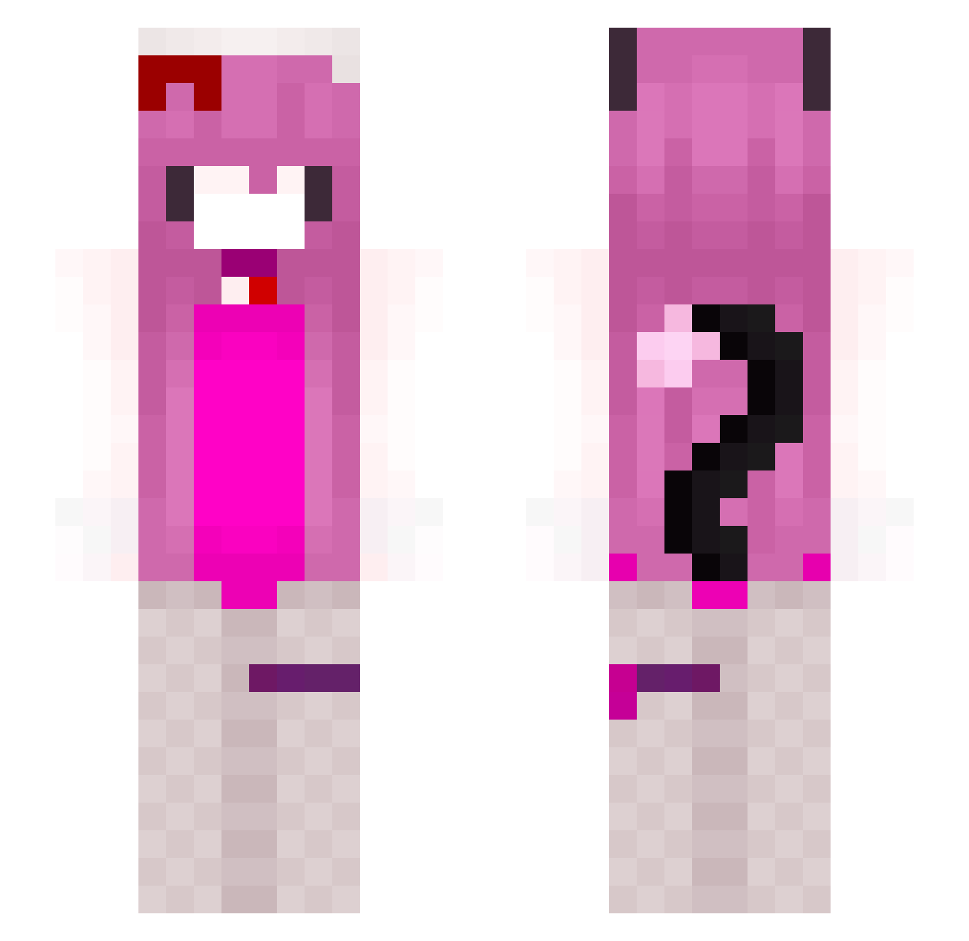 InfiniteRaven16 Minecraft skin, front and back view