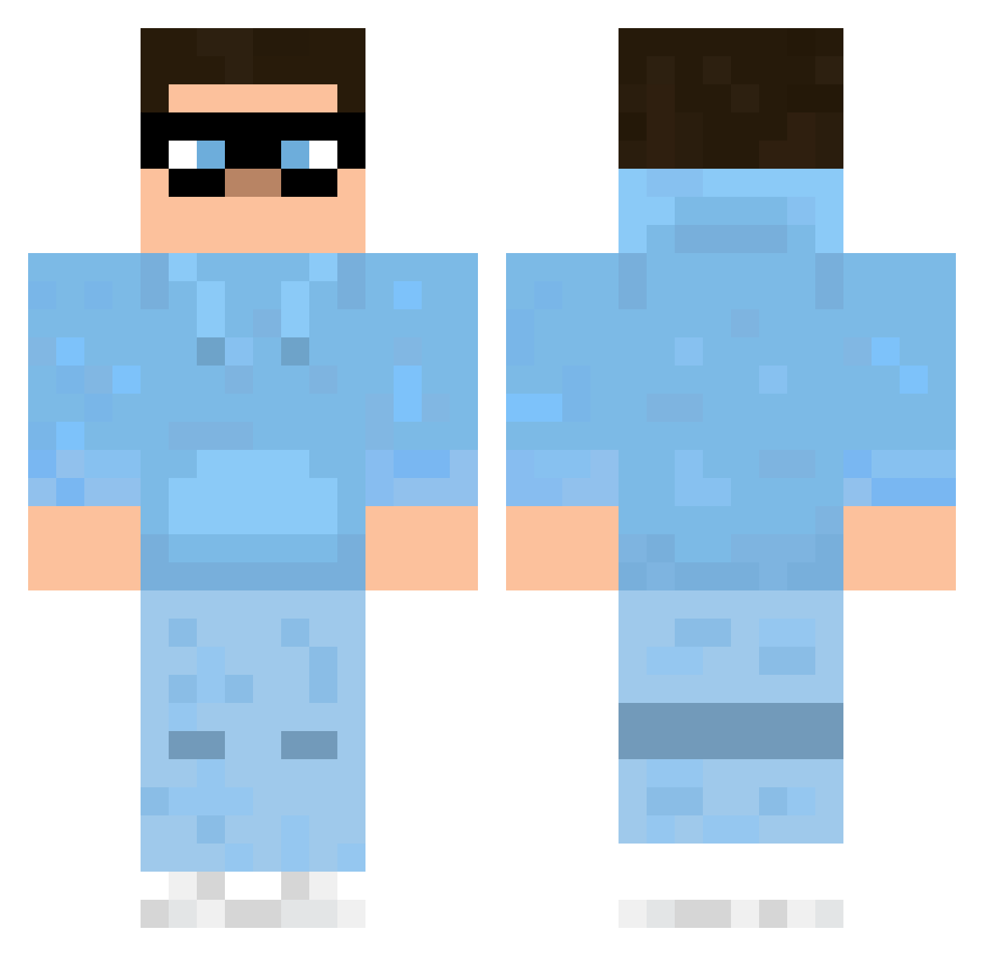 Forse043 Minecraft skin, front and back view