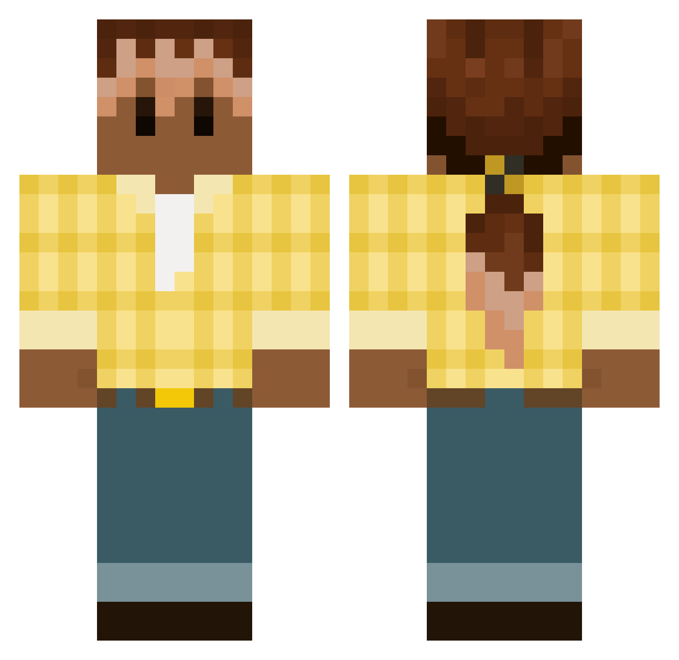 divra_a Minecraft skin, front and back view
