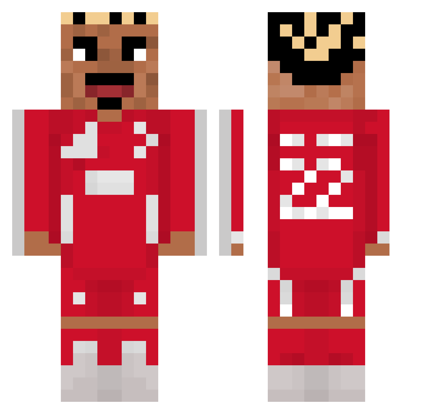 Ladyboyen Minecraft skin, front and back view