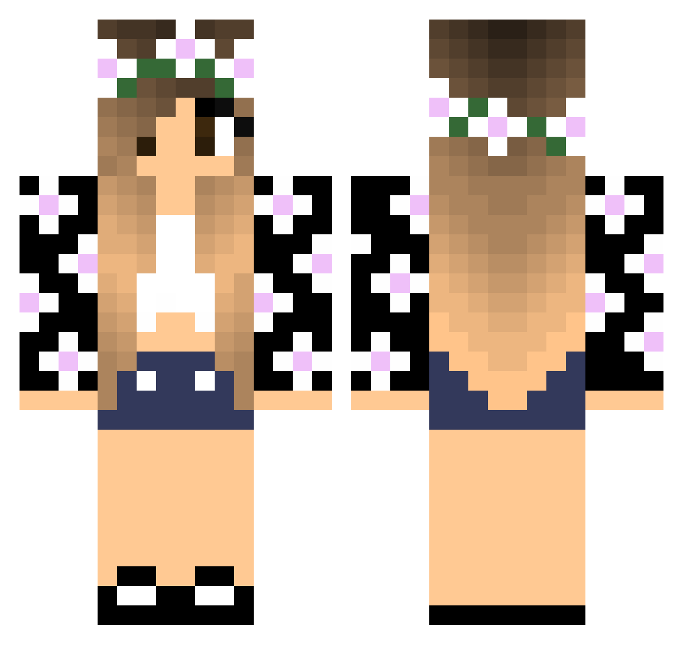 Jacintha Minecraft skin, front and back view