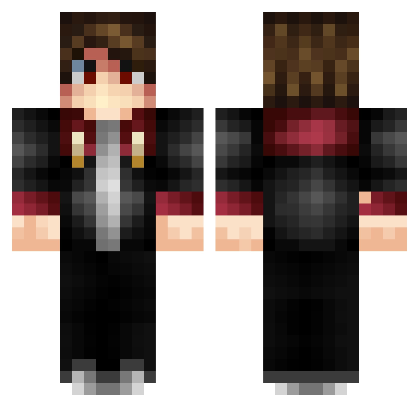 TheNovaPunch Minecraft skin, front and back view