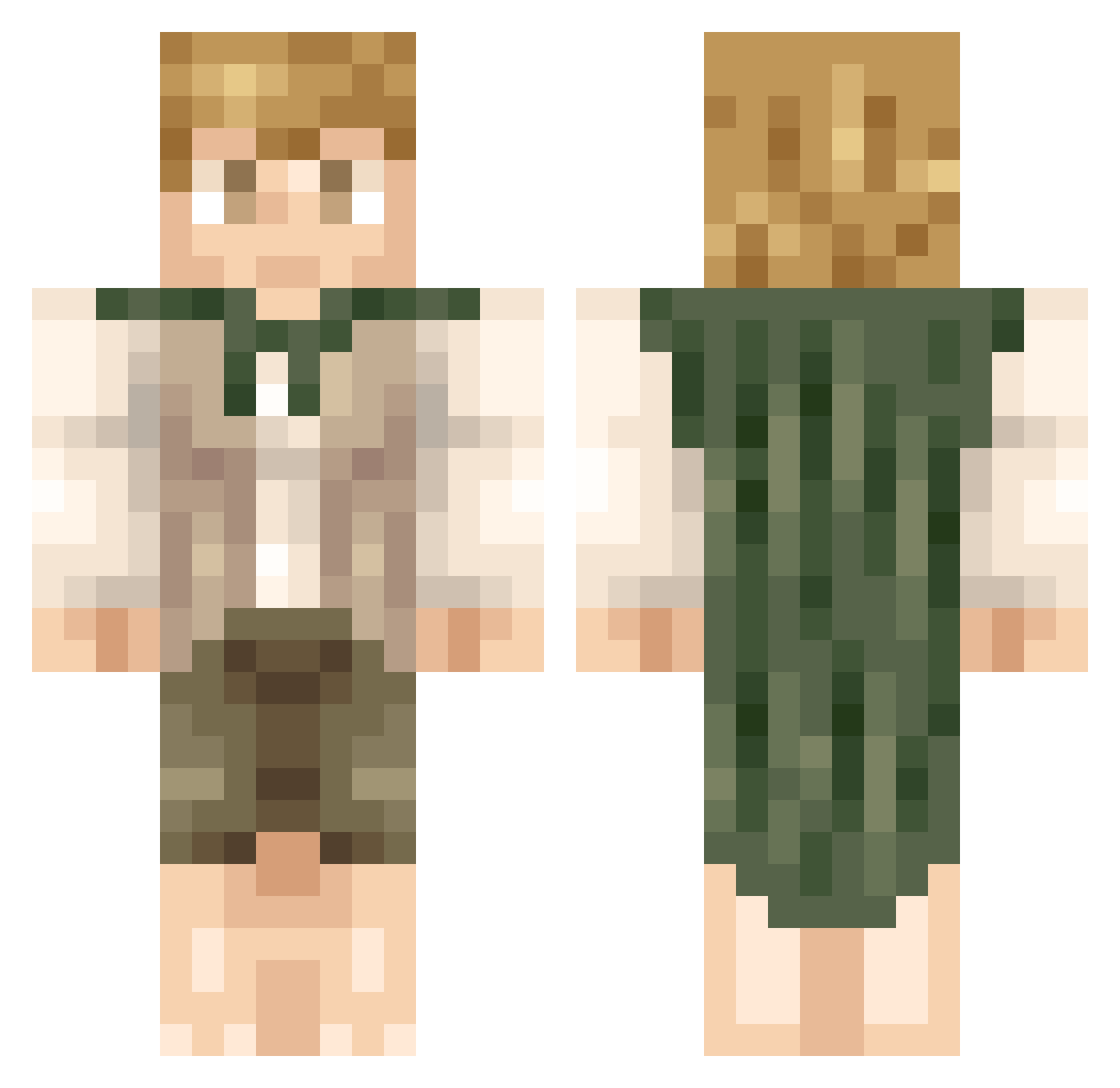 wheatbtw Minecraft skin, front and back view