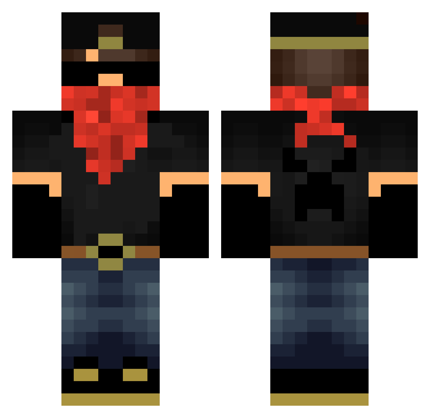 sidp16 Minecraft skin, front and back view