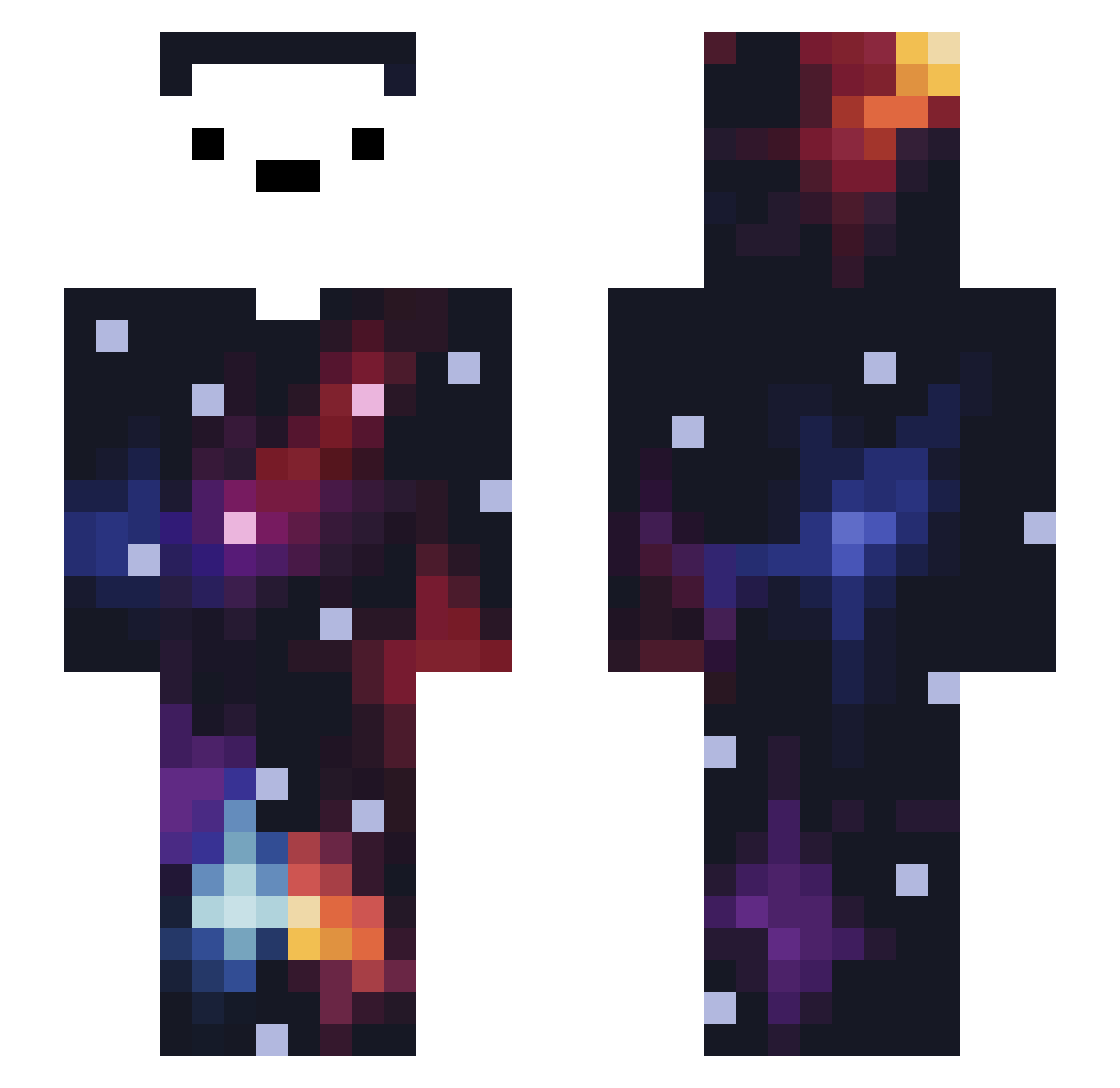 yc_bedrock Minecraft skin, front and back view