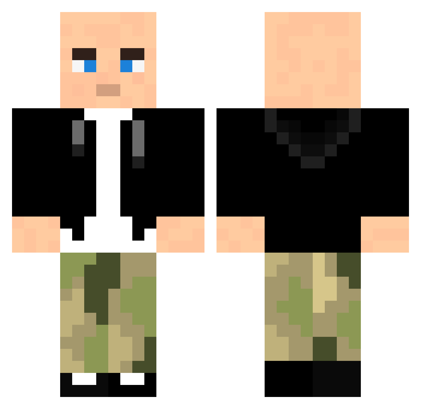 Lord_Xandos Minecraft skin, front and back view