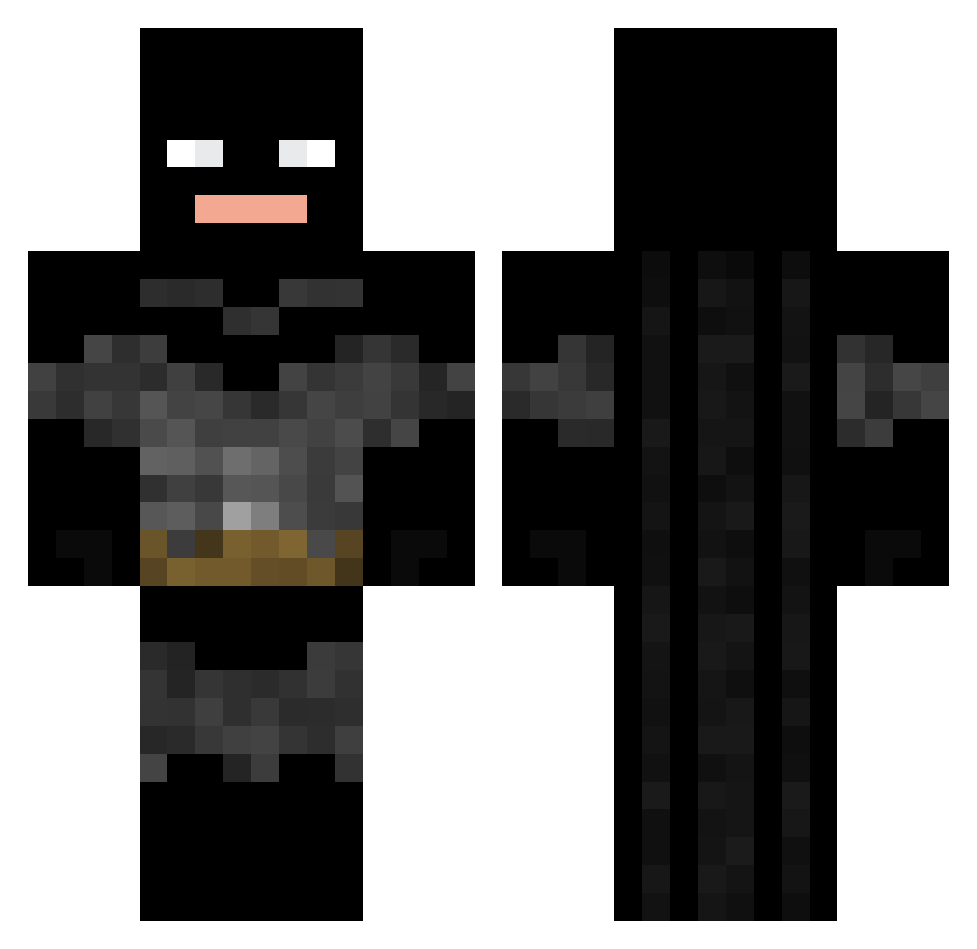 TheD4rk_Knight Minecraft skin, front and back view