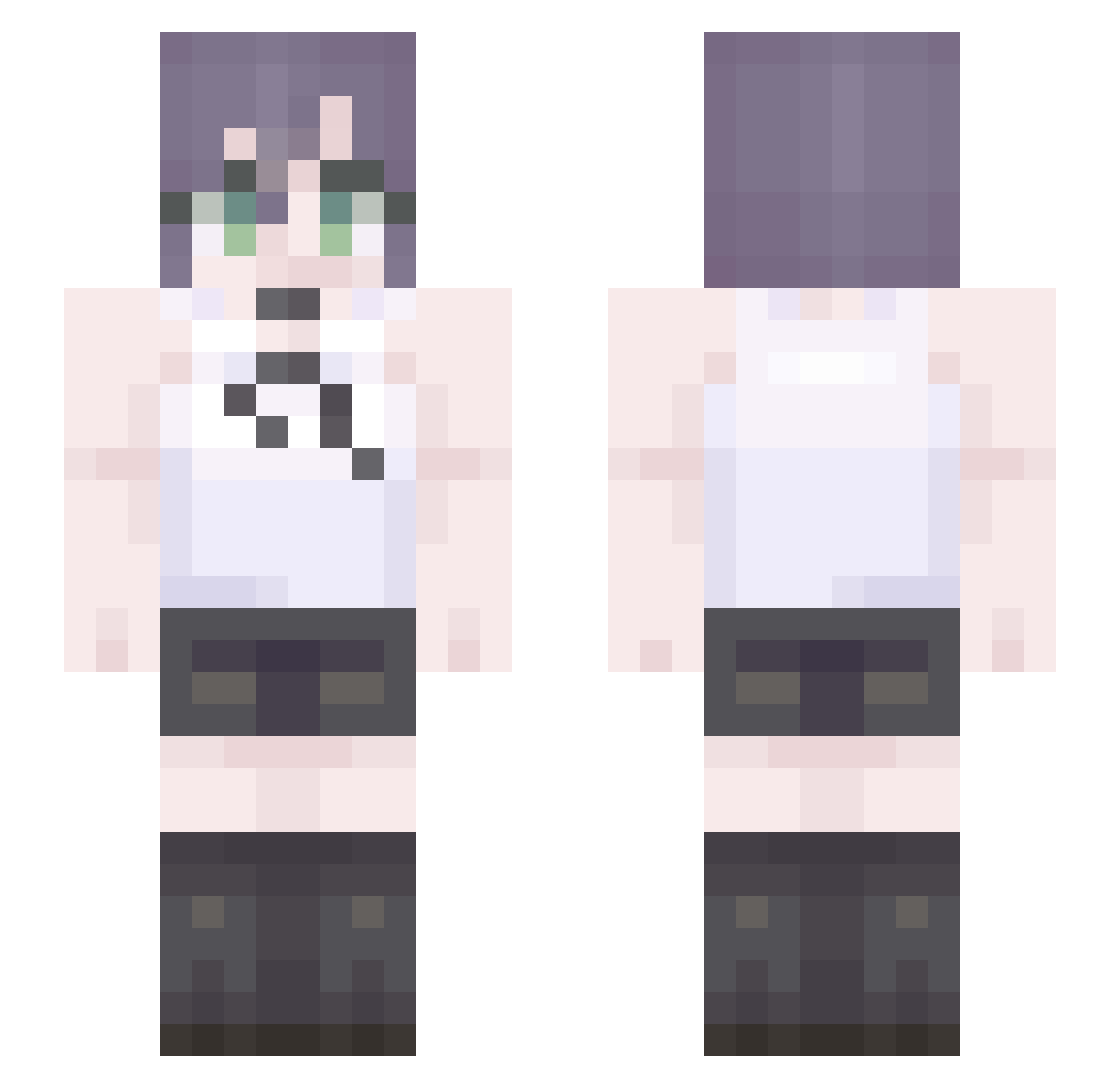 5rie Minecraft skin, front and back view