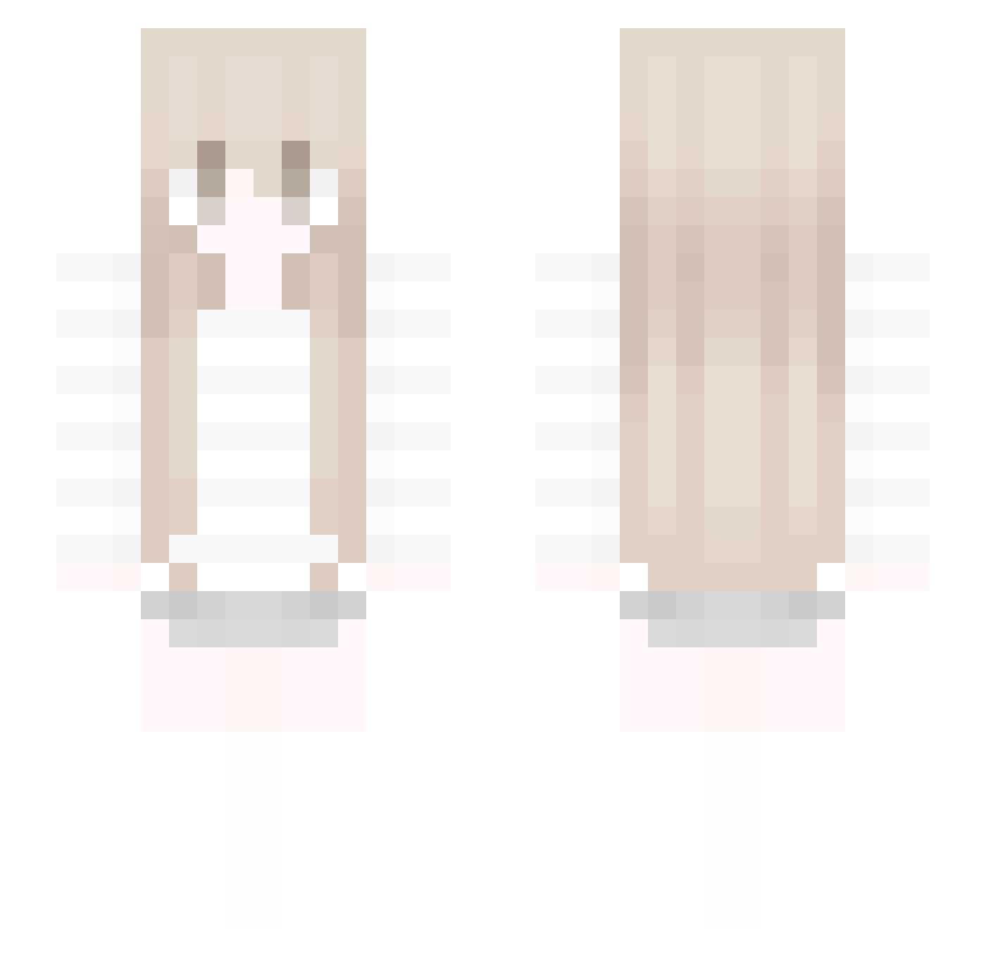 xppxx Minecraft skin, front and back view