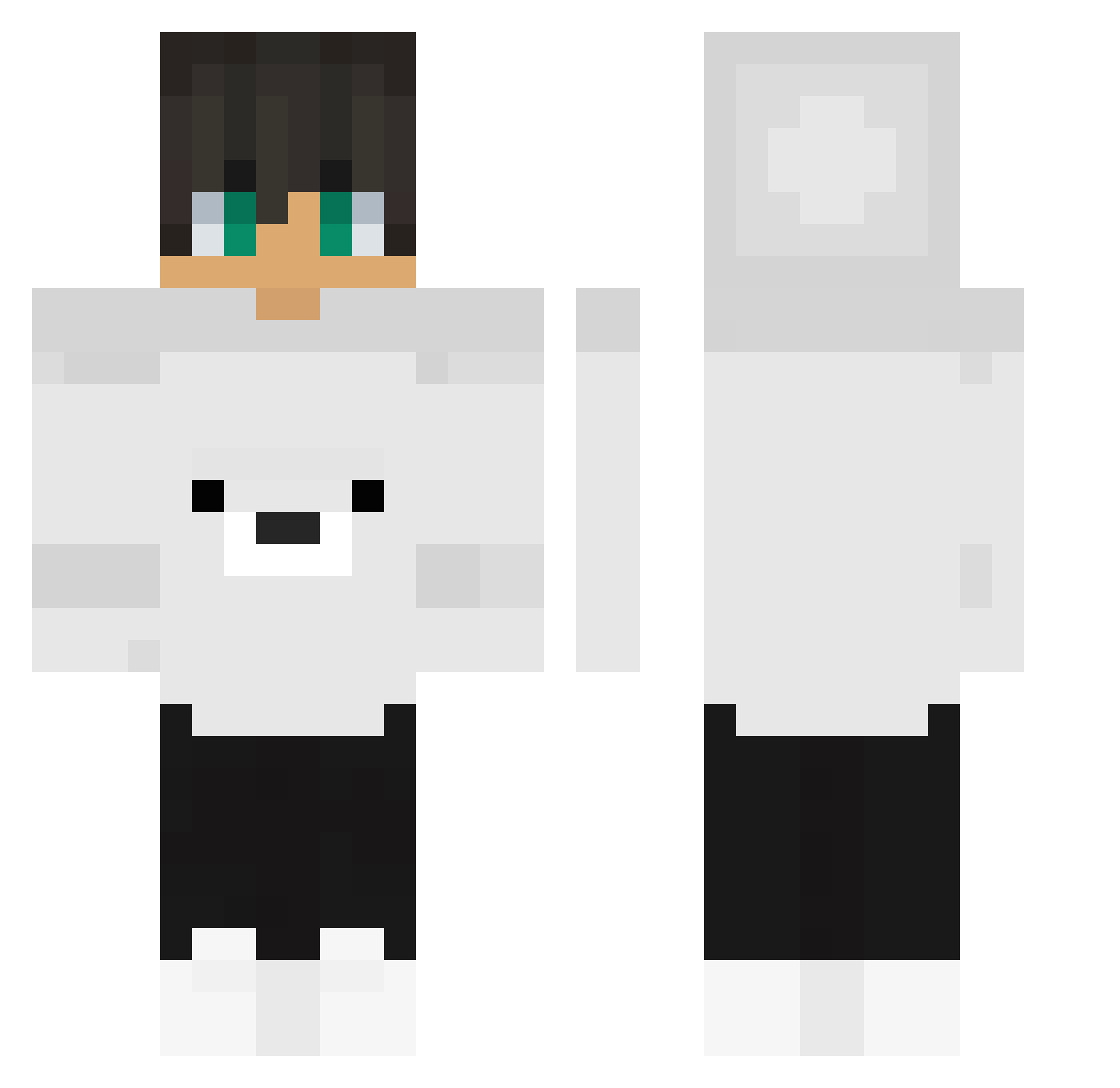 Snakeshot321 Minecraft skin, front and back view