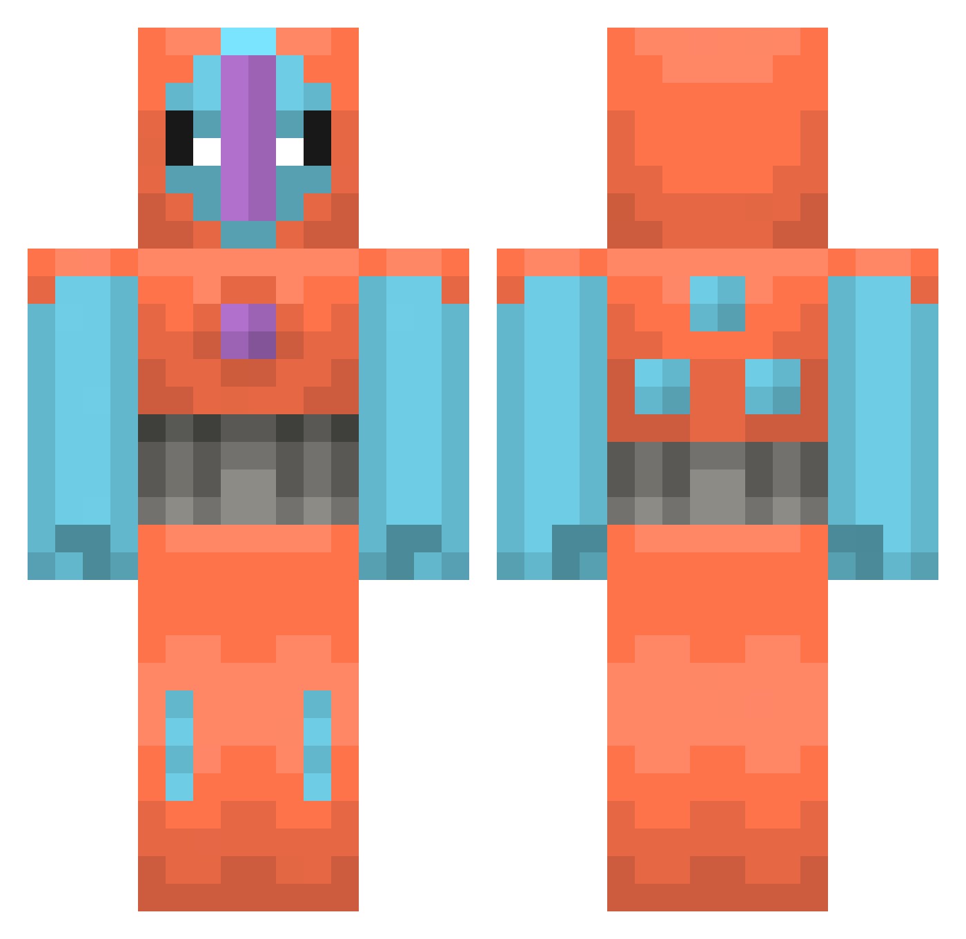 Komati_otp Minecraft skin, front and back view