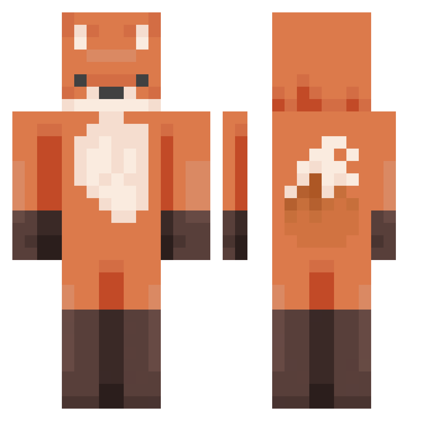 Shoara Minecraft skin, front and back view