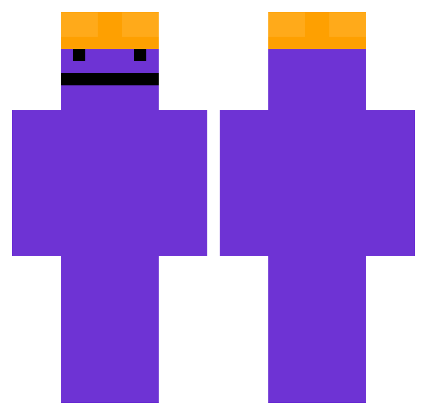 GoldFinchFTW Minecraft skin, front and back view