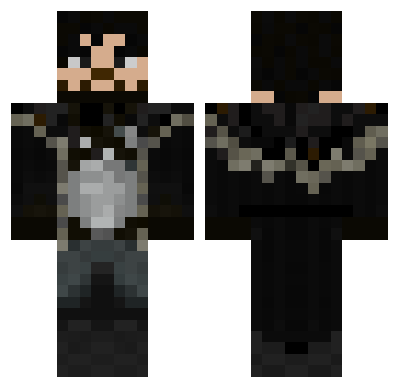 Irozem Minecraft skin, front and back view