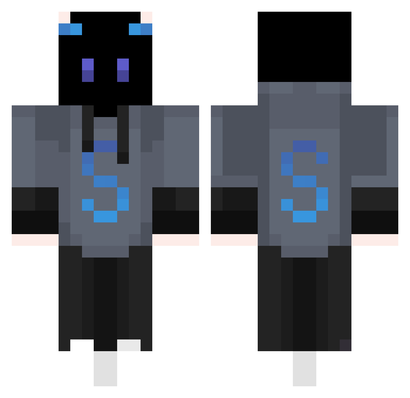Sh4_4dy Minecraft skin, front and back view