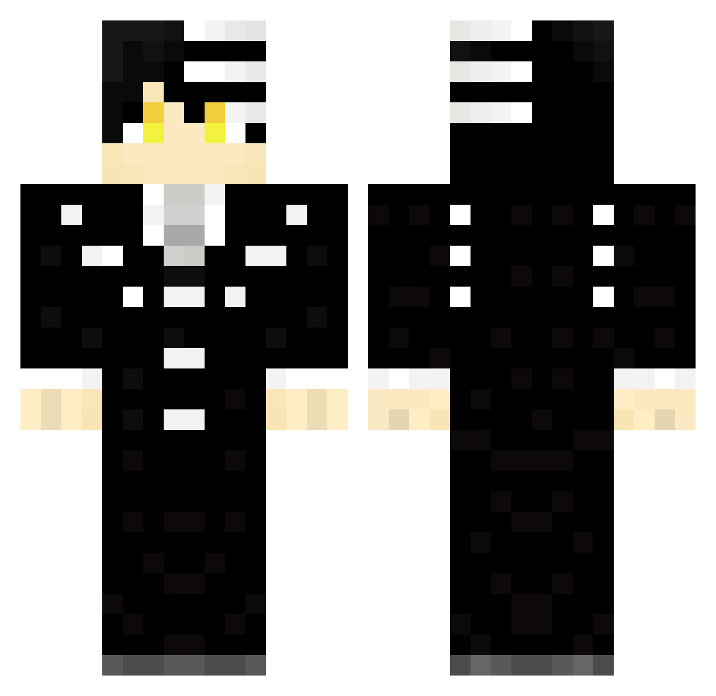 CrimsoNNate Minecraft skin, front and back view