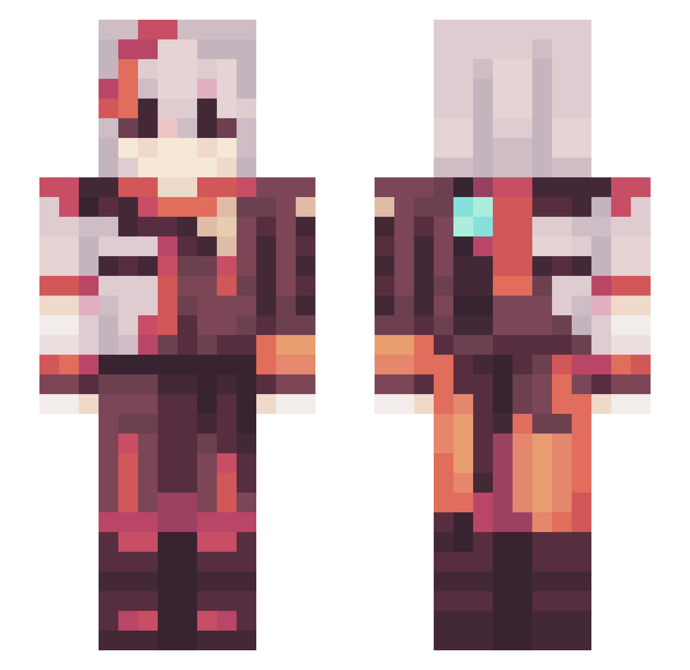 A1CJerry Minecraft skin, front and back view