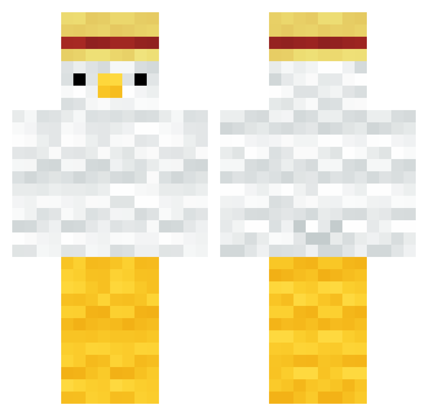 WIS785 Minecraft skin, front and back view