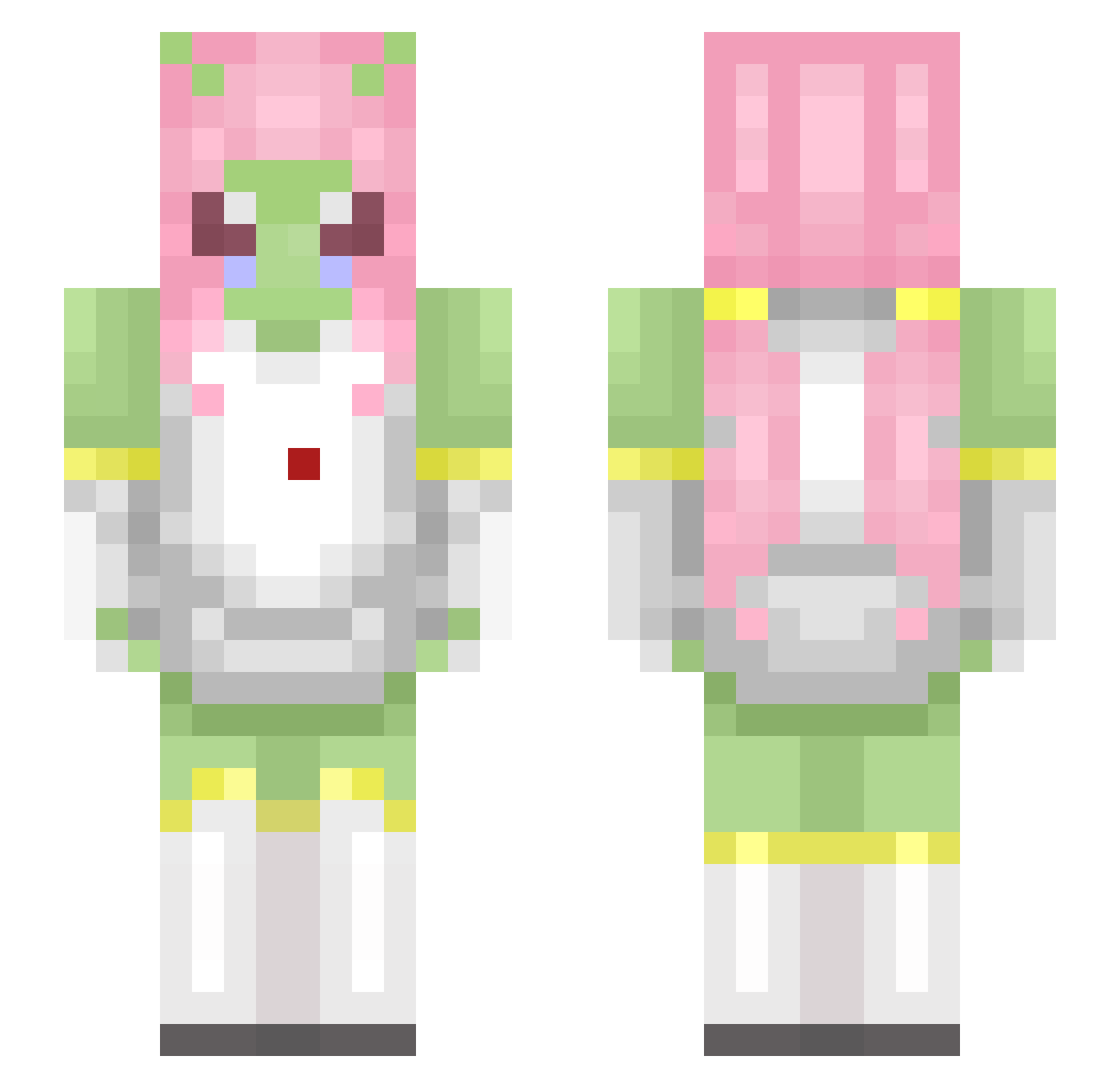 becca205 Minecraft skin, front and back view