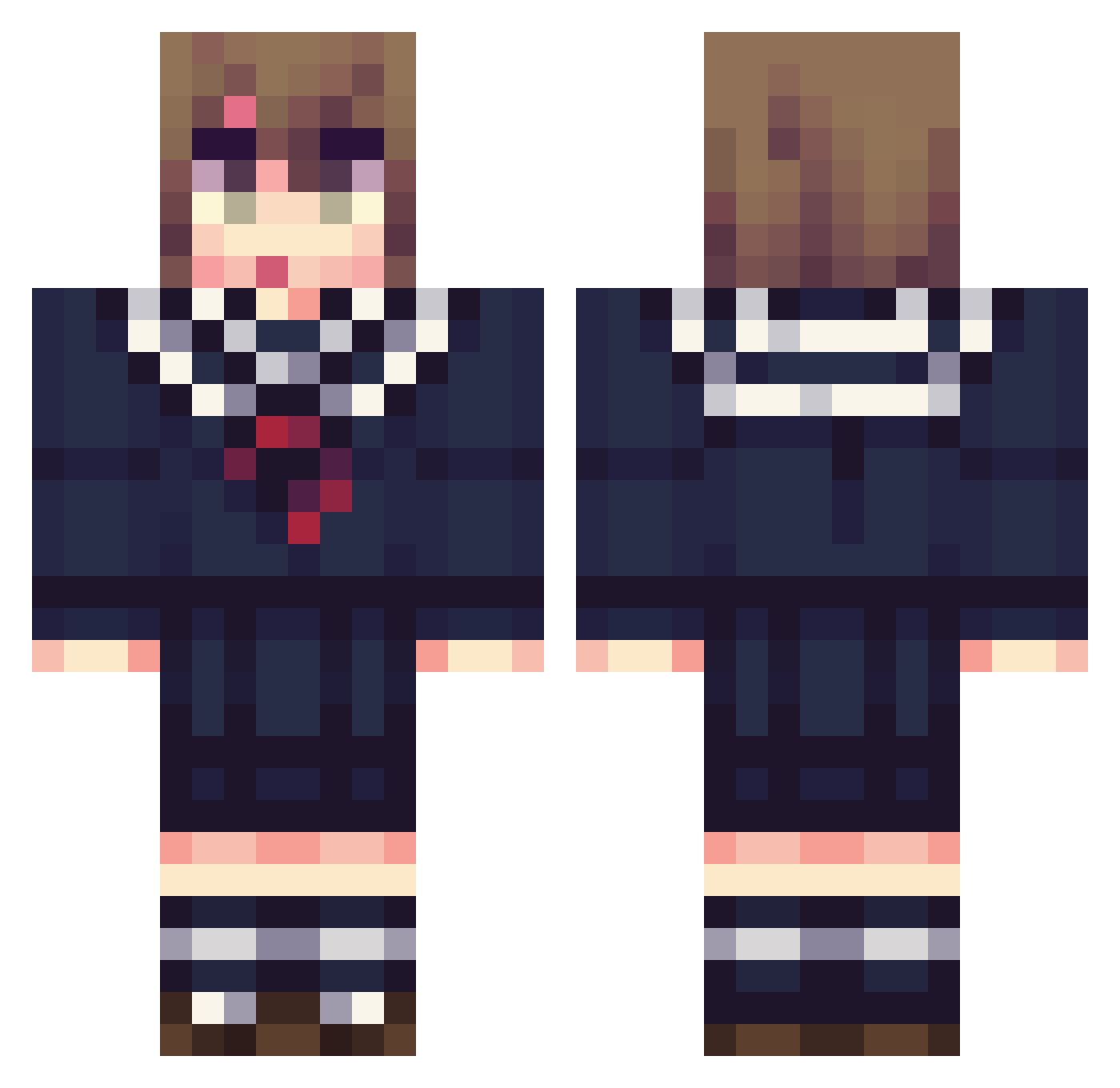 simonslmonsimon Minecraft skin, front and back view