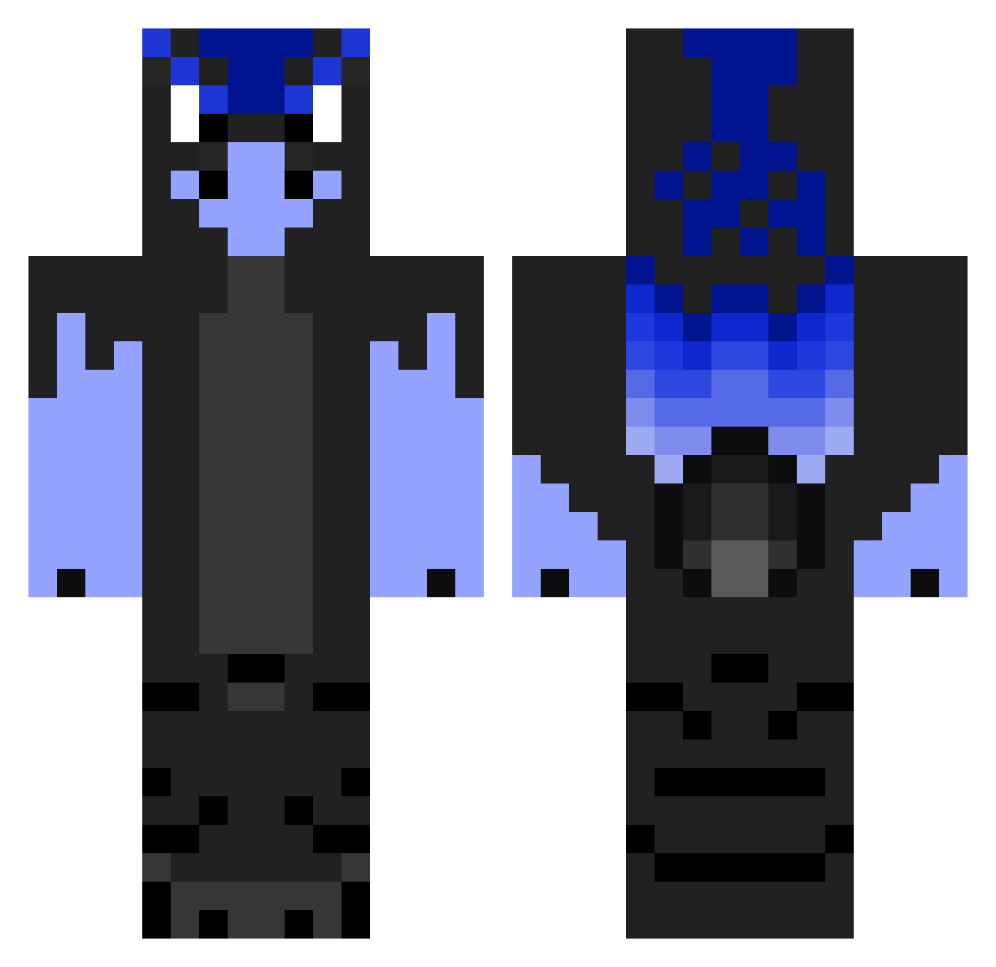Alys Minecraft skin, front and back view