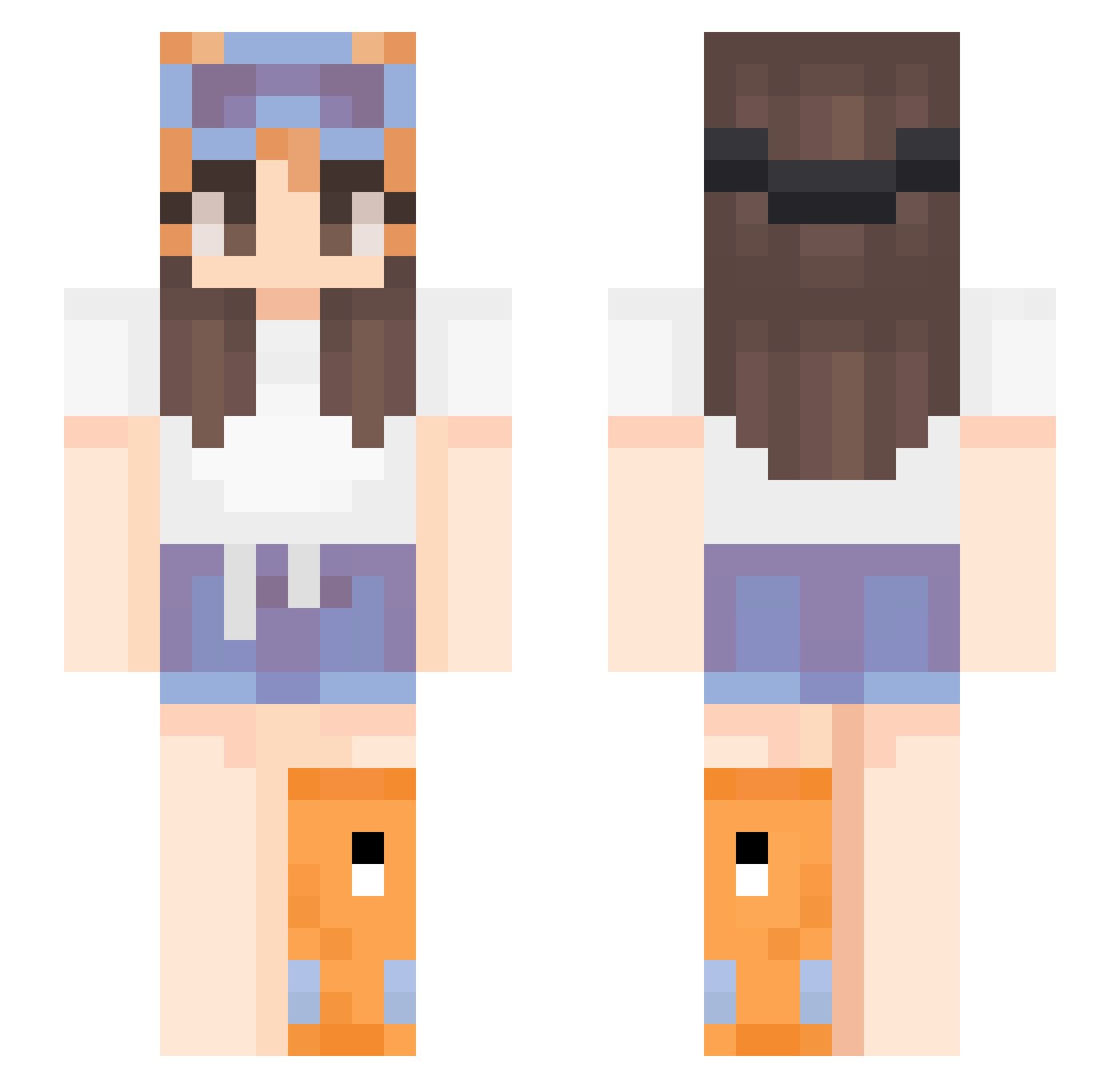 emiii4 Minecraft skin, front and back view