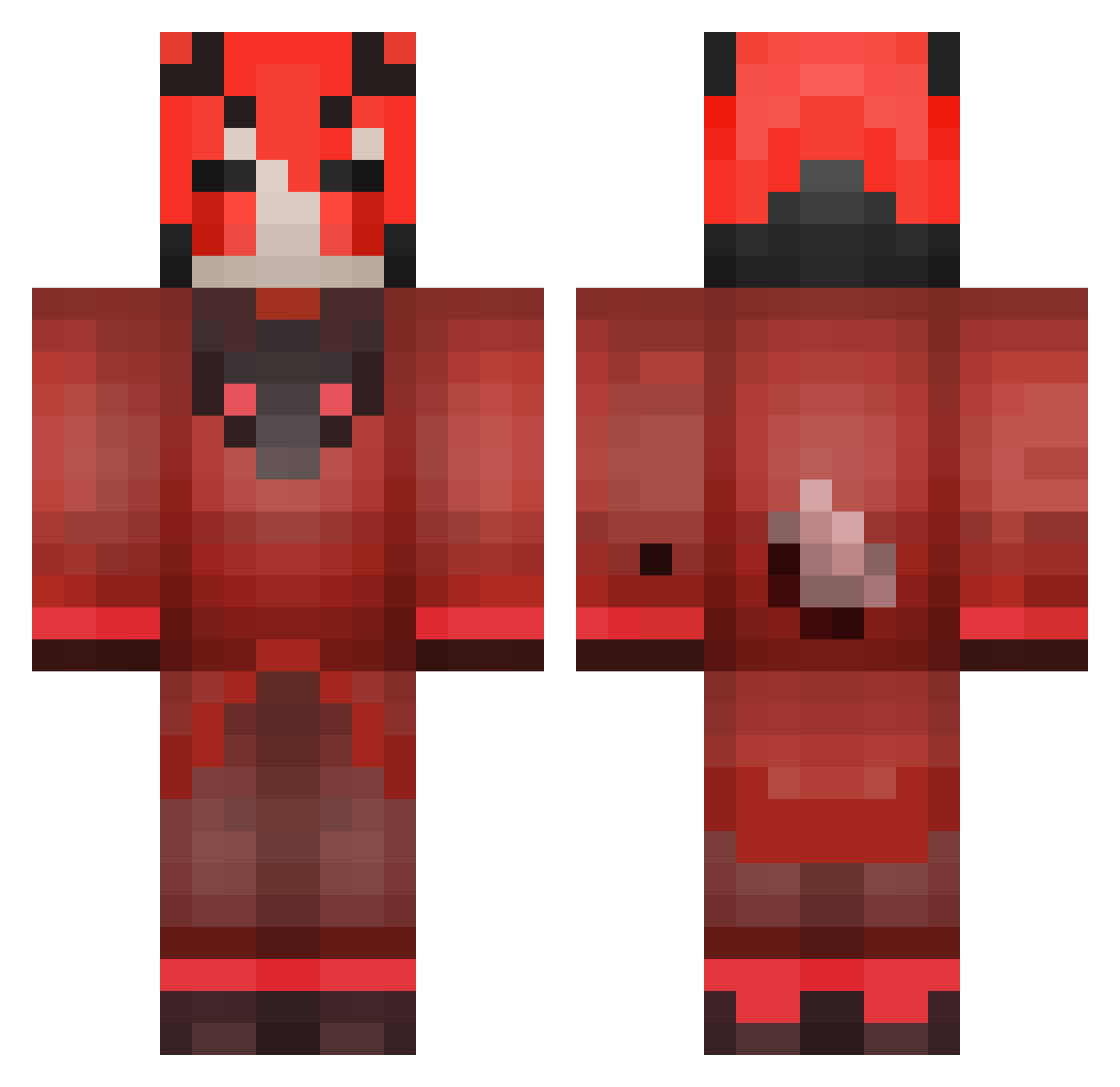 Dihtomia Minecraft skin, front and back view