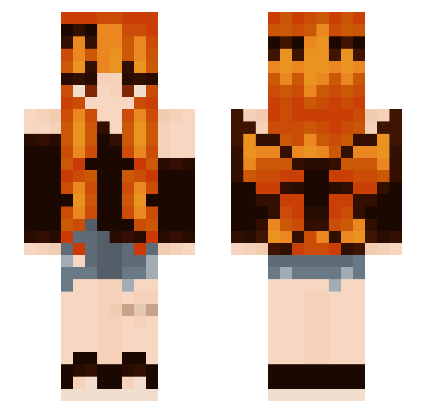 LilGingyy Minecraft skin, front and back view