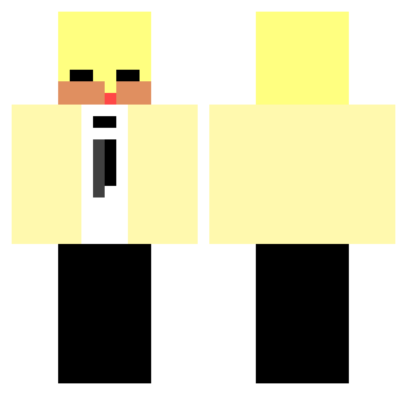 tkfkdsd Minecraft skin, front and back view