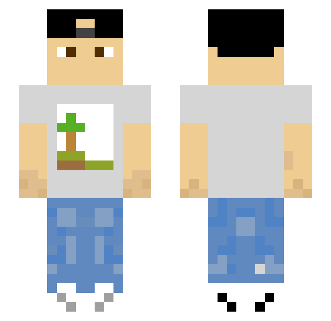 Kosak24 Minecraft skin, front and back view
